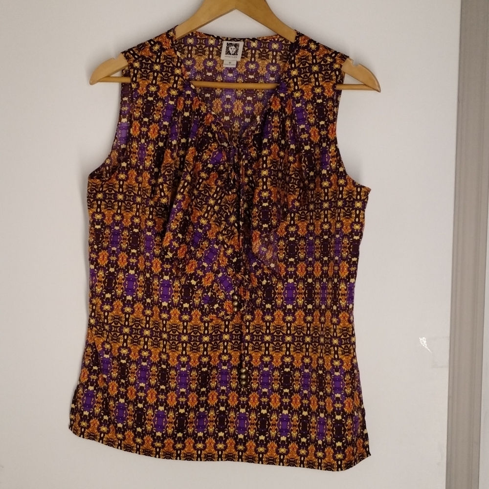 ANNE KLEIN sleveless blouse - shmierry MEDIUM